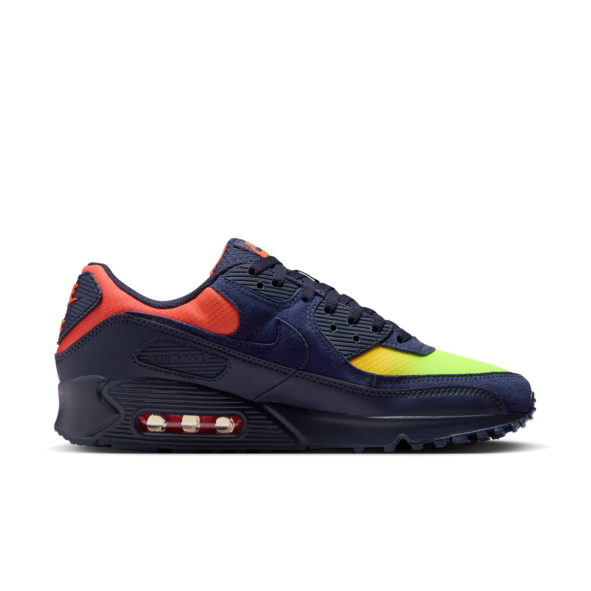 Nike Air Max 90 - Lemon Venom/Blackened Blue/Hyper Crimson DM0029-700