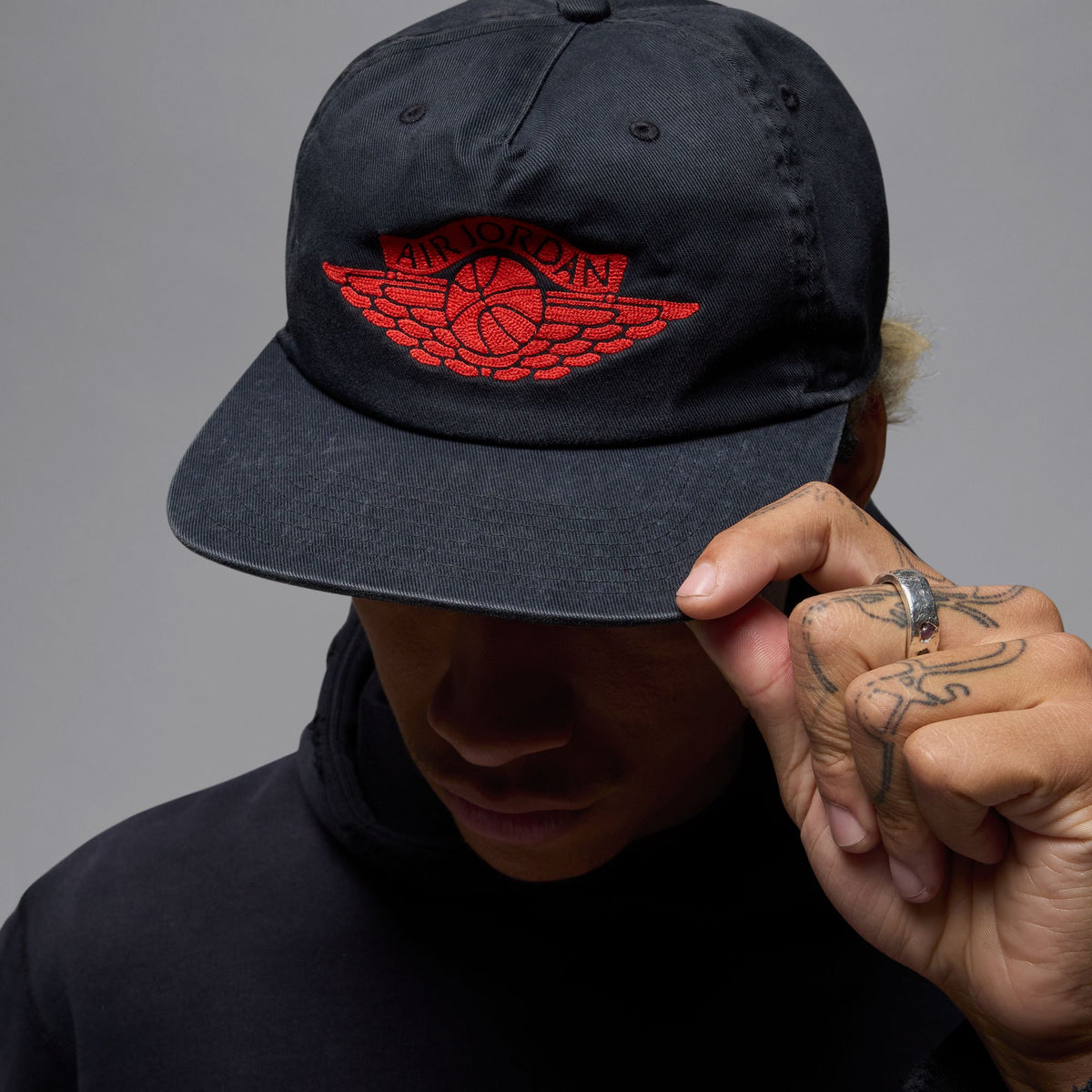 Jordan Pro Rare Air Unstructrured Hat - Black/Chile Red IB3009-010