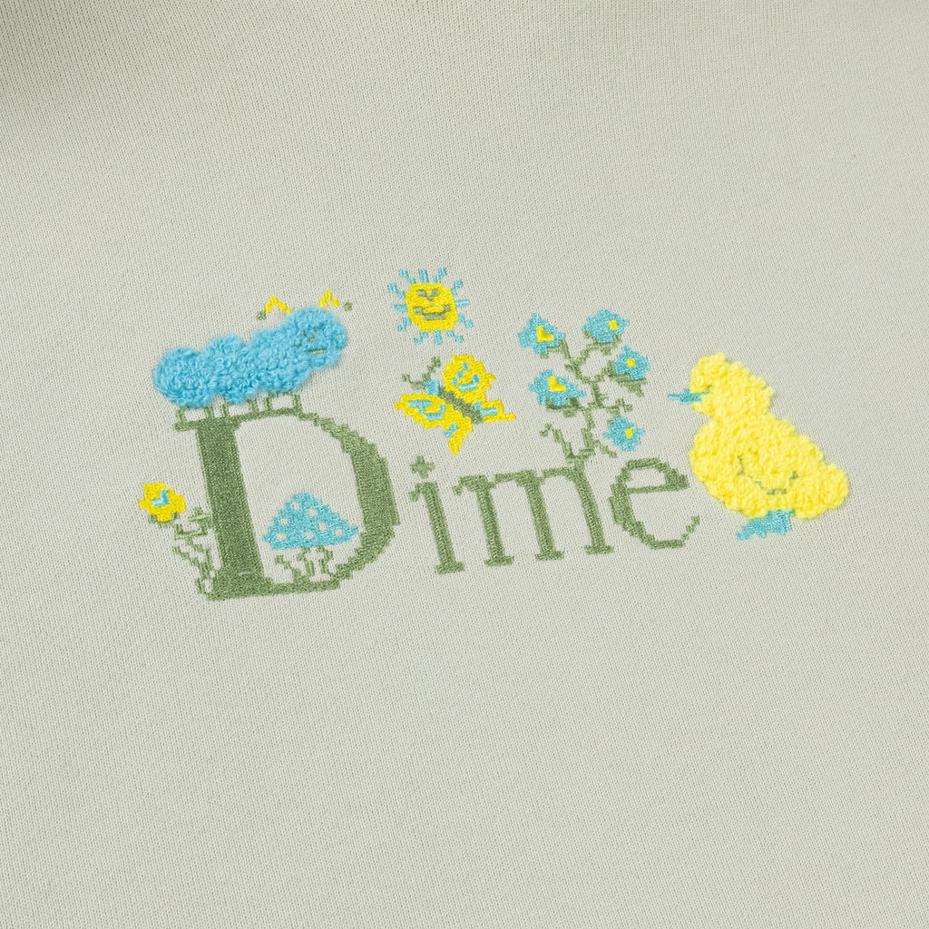 Dime Classic Cross Stitch Hoodie Charcoal Moss