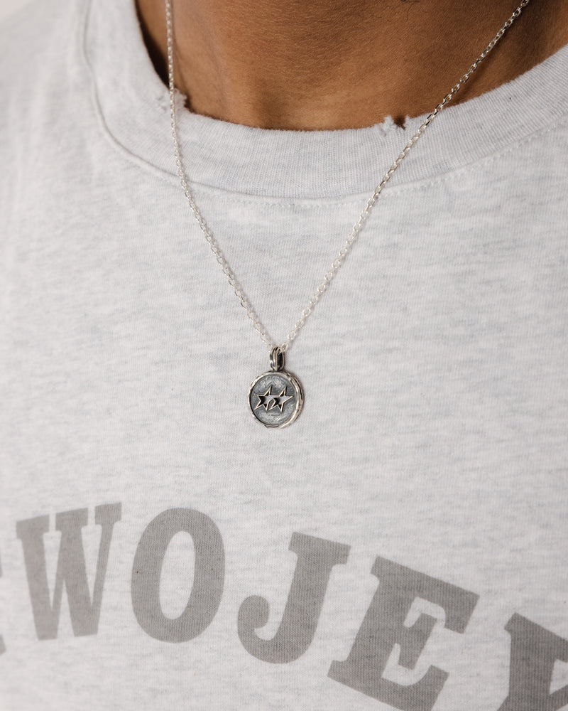 Twojeys Draft Icon Melted Necklace Silver