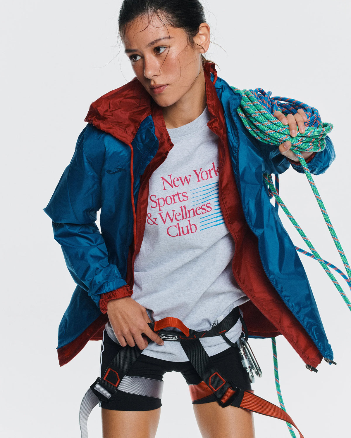 Sporty & Rich W NY Motion T-Shirt Heather Gray