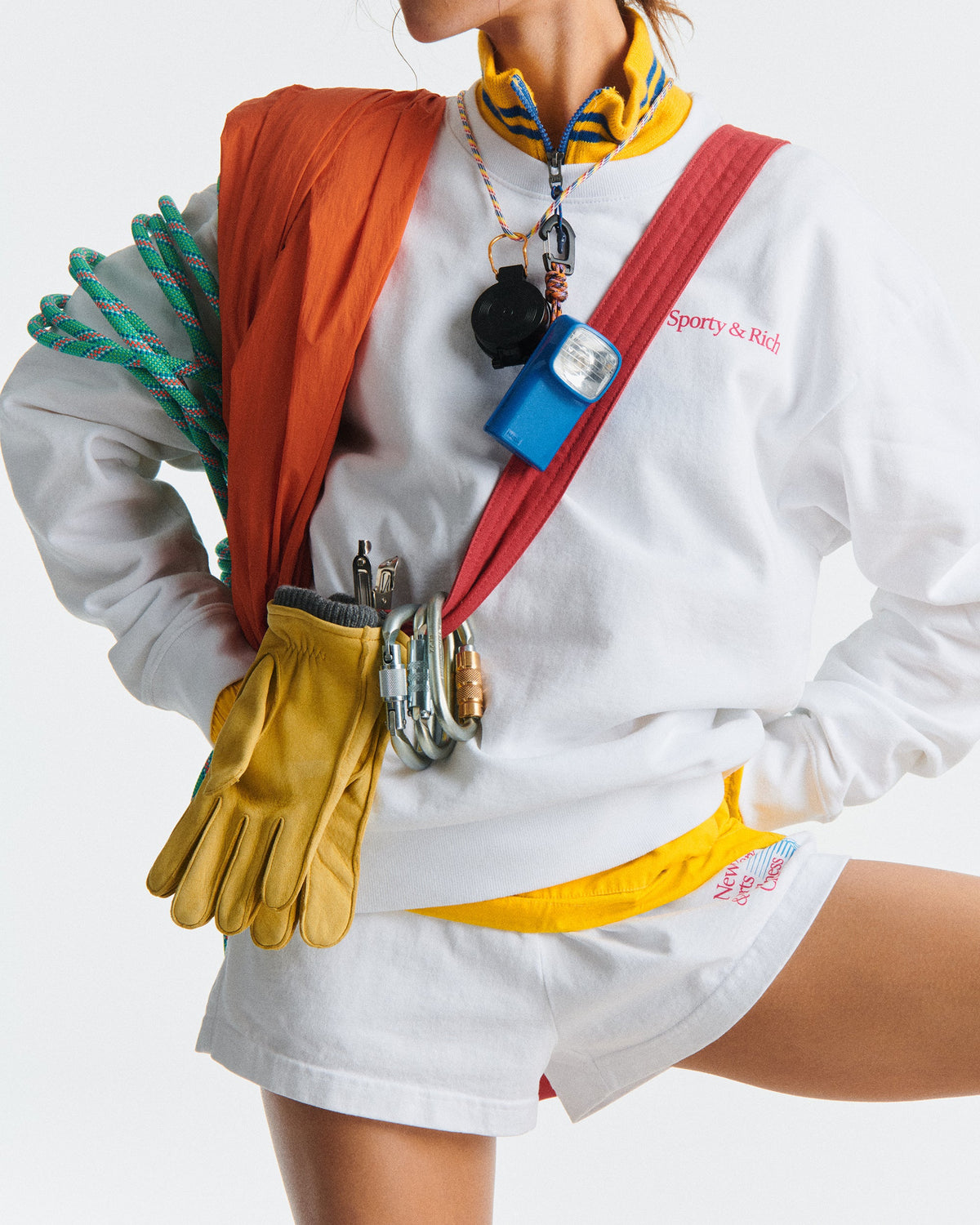 Sporty & Rich W NY Motion Crewneck White