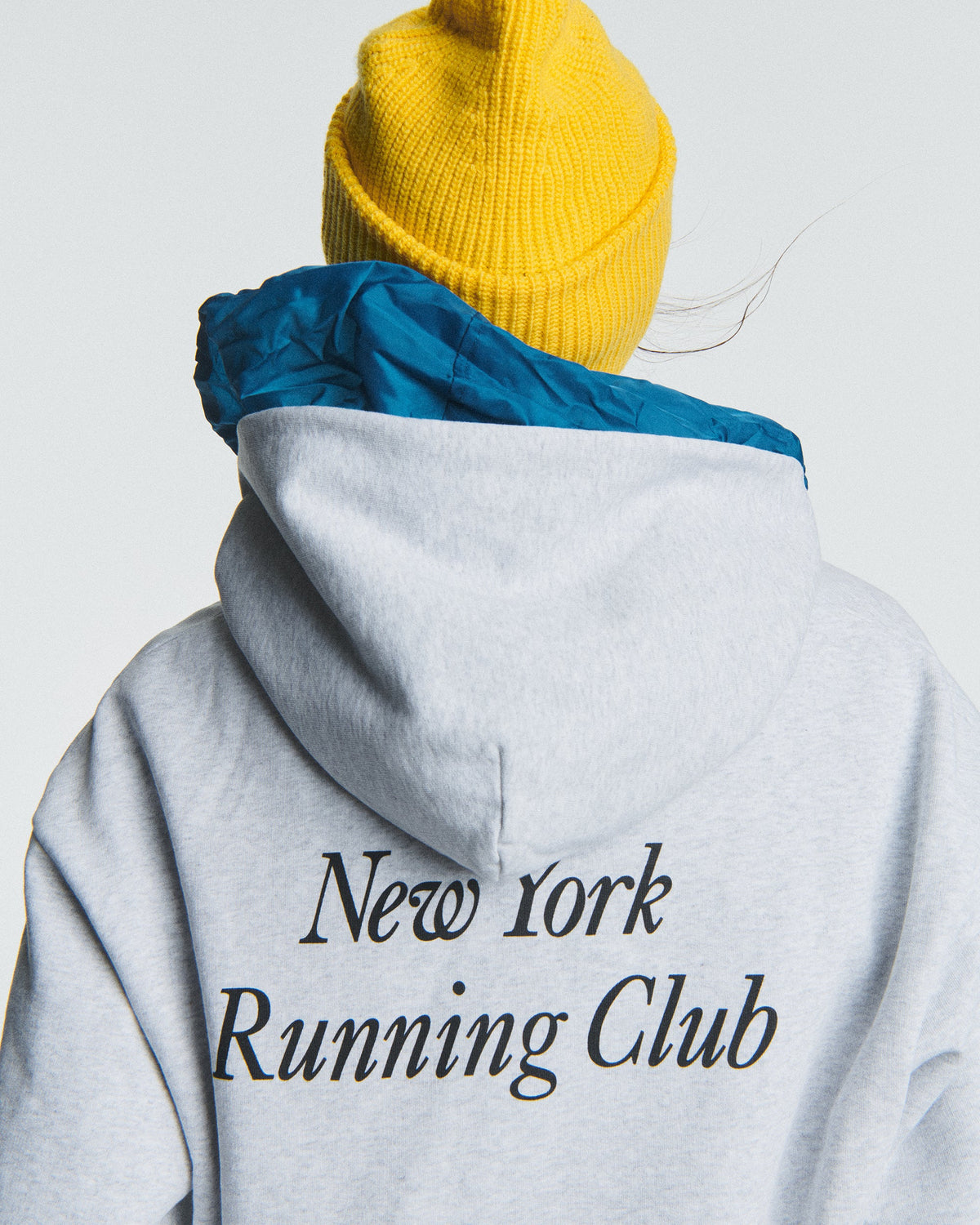Sporty & Rich W Run Club Zip Hoodie Heather Gray