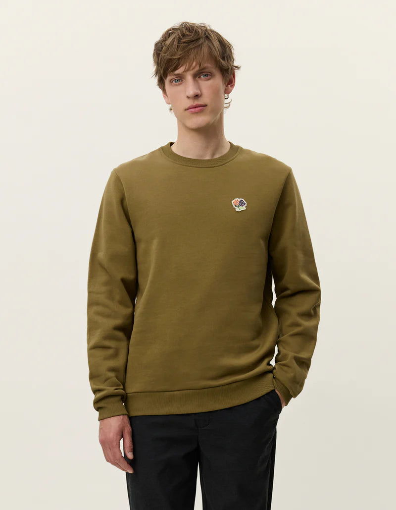 Lex Deux Felipe Patch Sweatshirt Military Olive