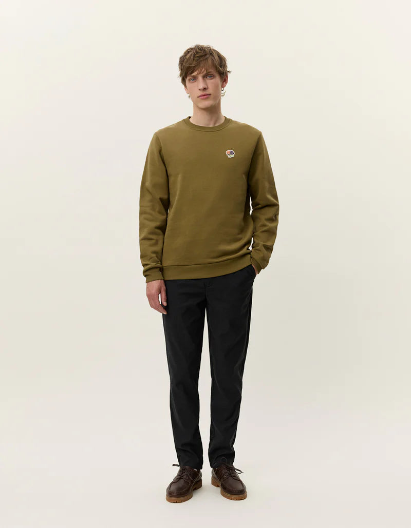 Lex Deux Felipe Patch Sweatshirt Military Olive