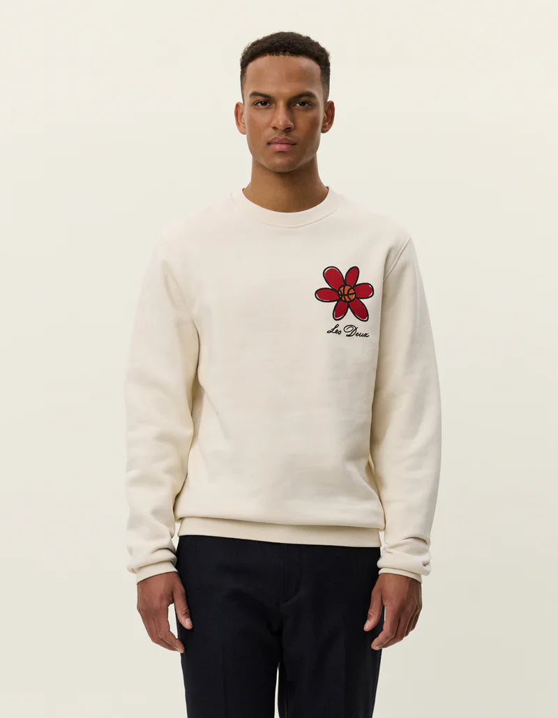 Les Deus Flower Basket Sweatshirt Ivory