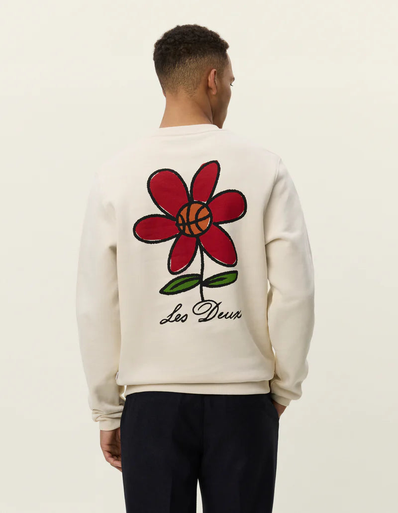 Les Deus Flower Basket Sweatshirt Ivory