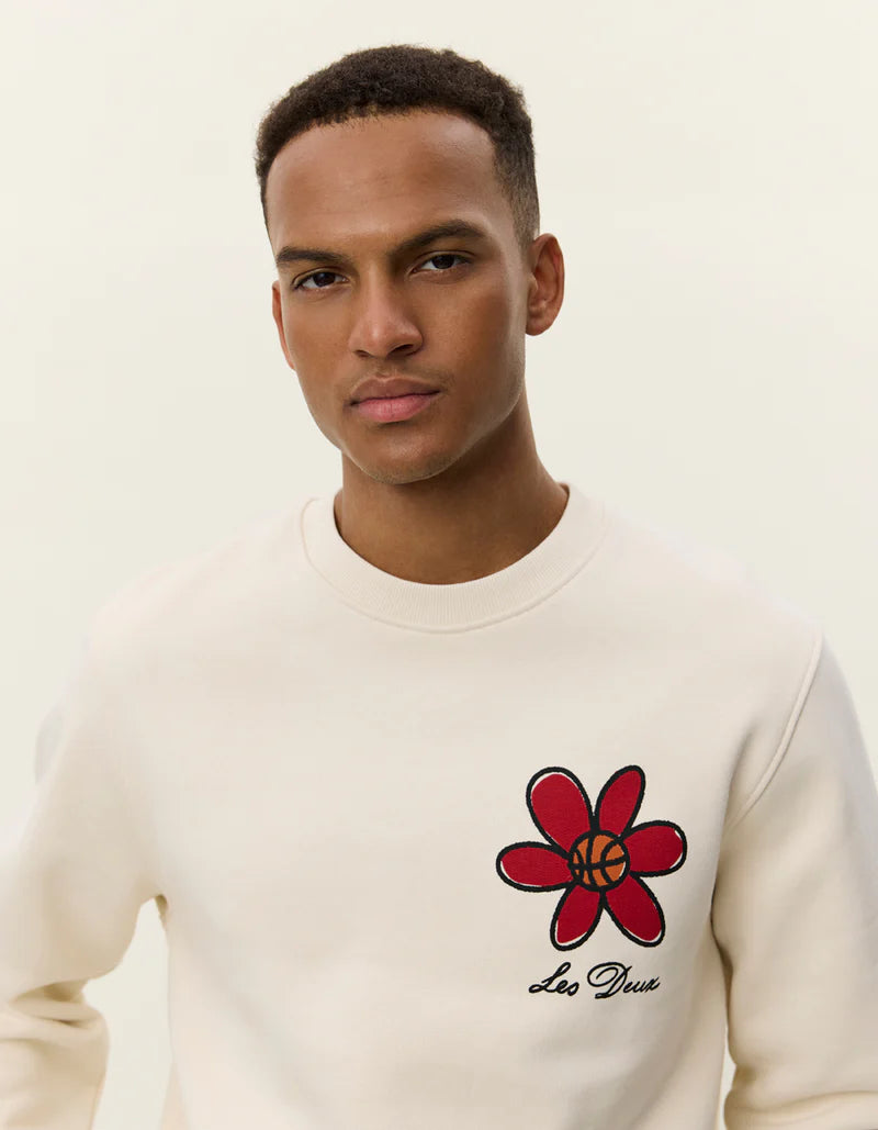 Les Deus Flower Basket Sweatshirt Ivory