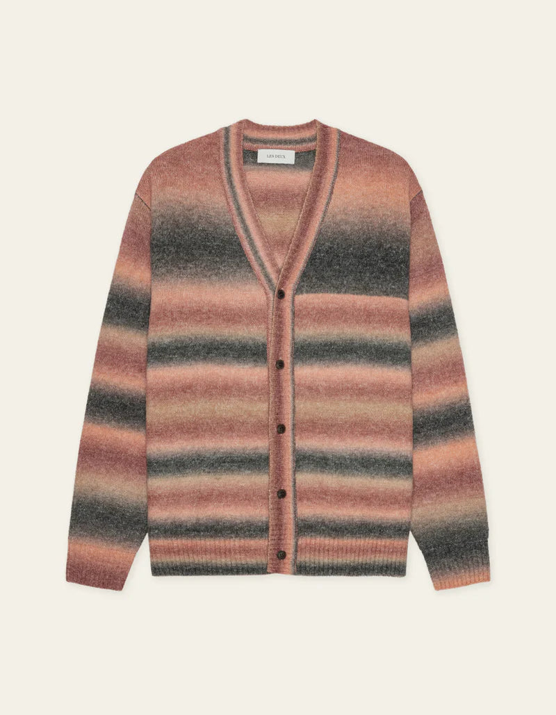 Les Deux Boston Gradient Knitted Cardigan Sea Moss Green