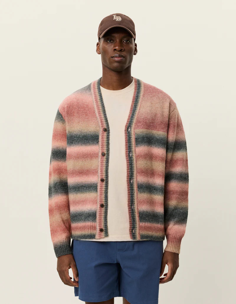 Les Deux Boston Gradient Knitted Cardigan Sea Moss Green