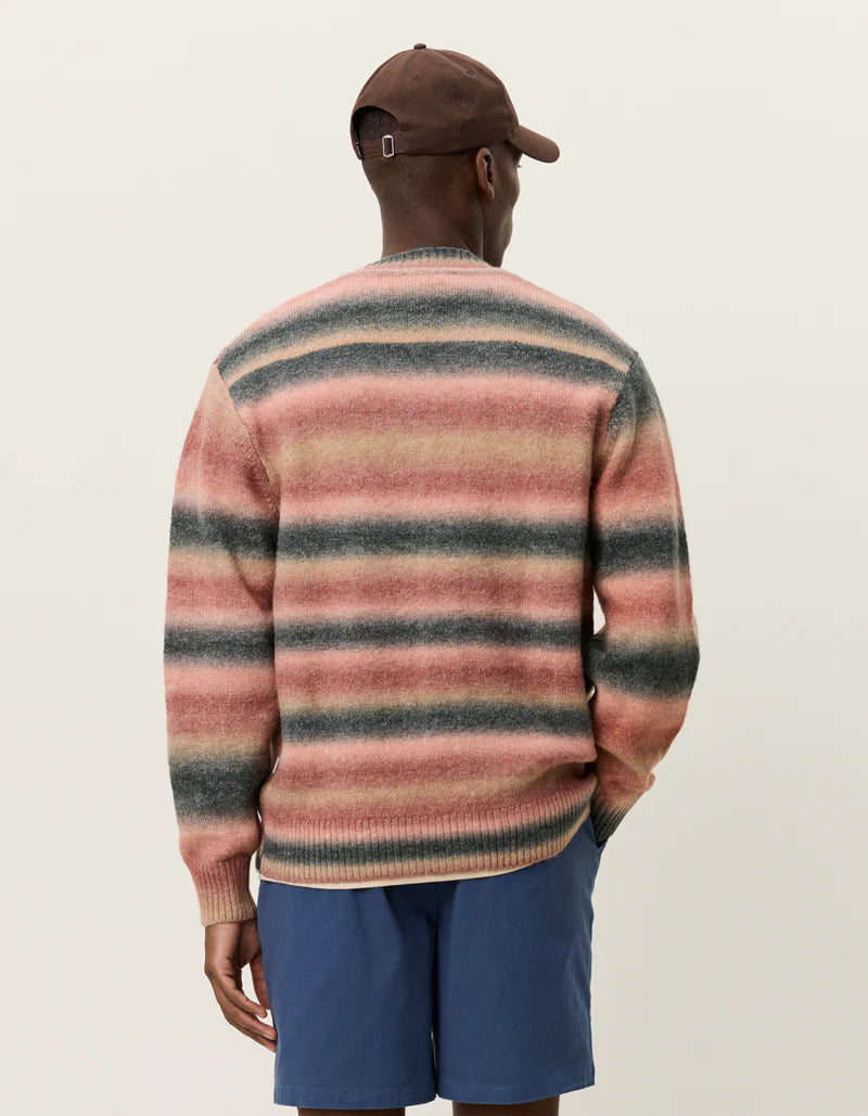 Les Deux Boston Gradient Knitted Cardigan Sea Moss Green