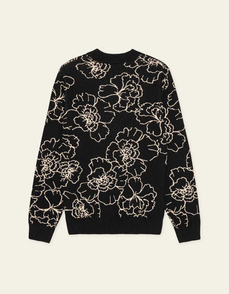 Les Deux Gaston Poppy Jacquard Knit Black