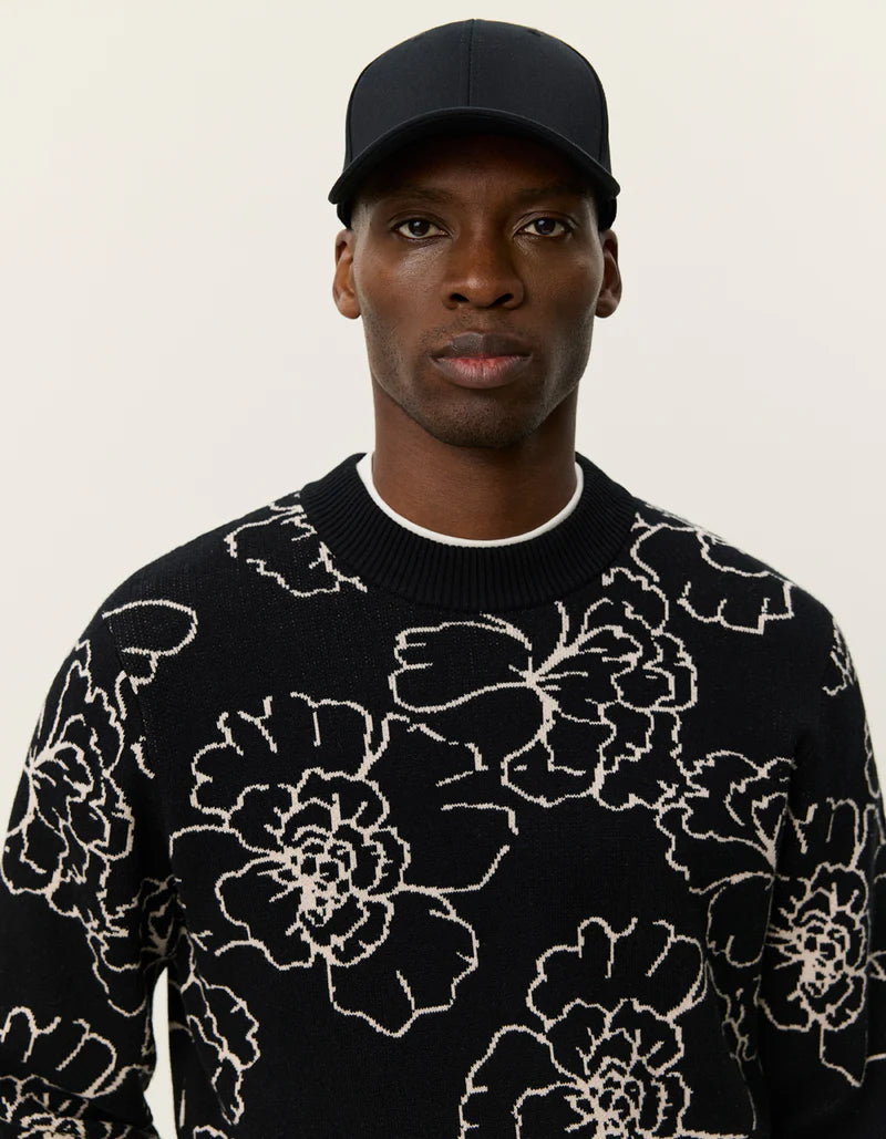 Les Deux Gaston Poppy Jacquard Knit Black
