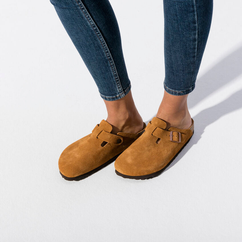 BOSTON SOFT FOOTBED SUEDE - MINK I BIRKENSTOCK - Momentum Clothing