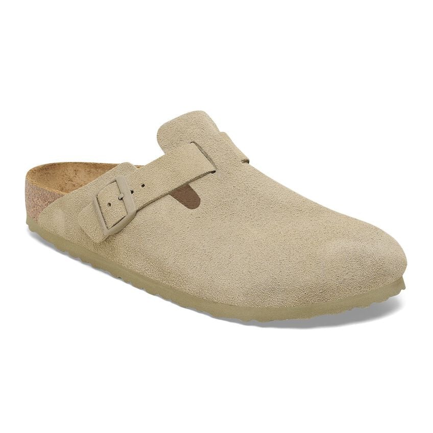 Birkenstock Boston Suede - Faded Khaki 
