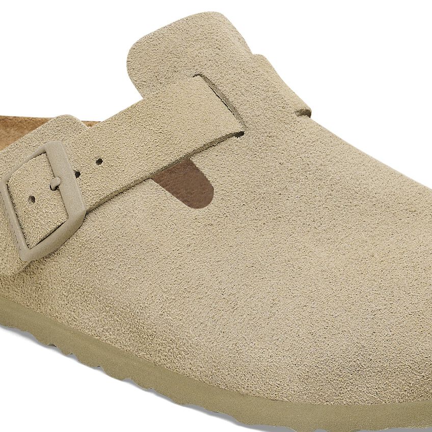 Birkenstock Boston Suede - Faded Khaki 