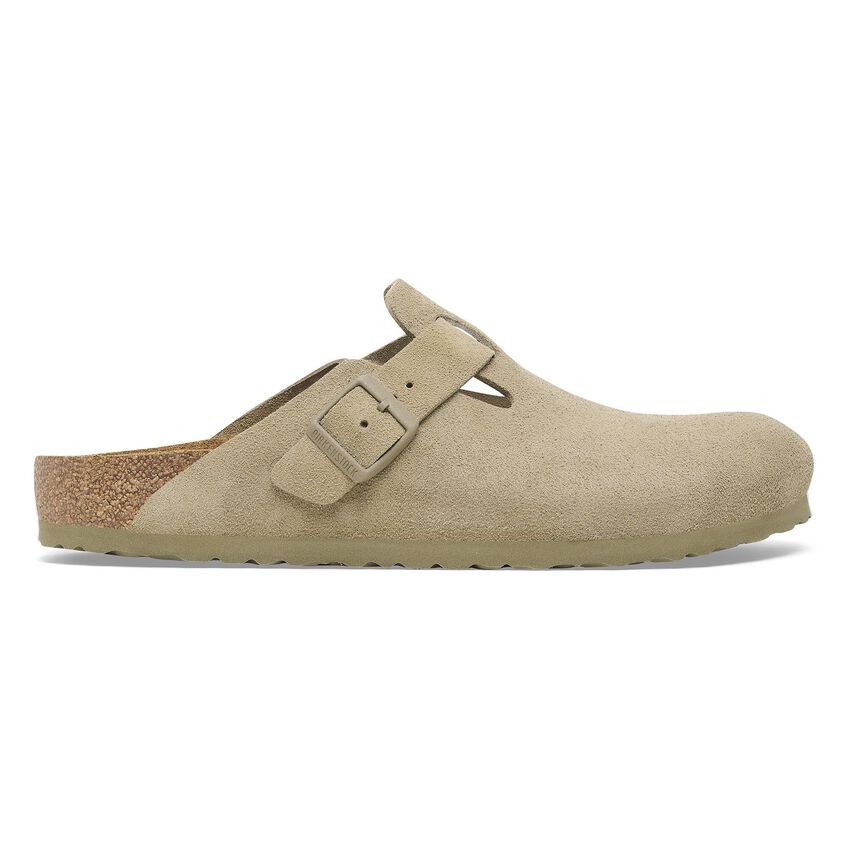 Birkenstock Boston Suede - Faded Khaki 