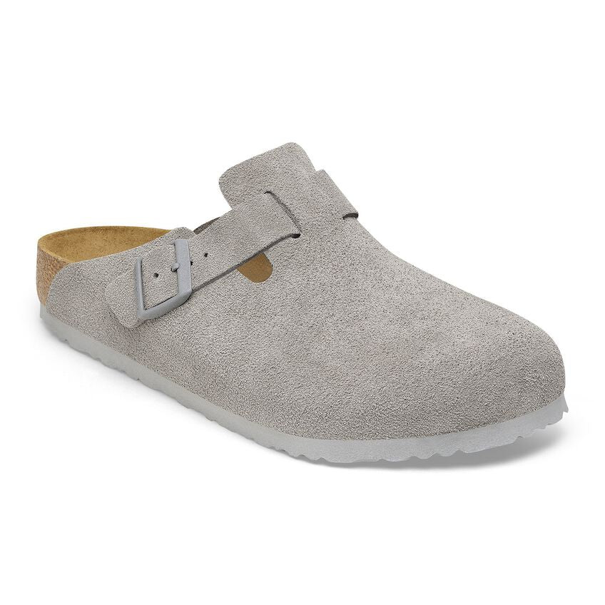 Birkenstock W Boston Suede Narrow - Stone Coin
