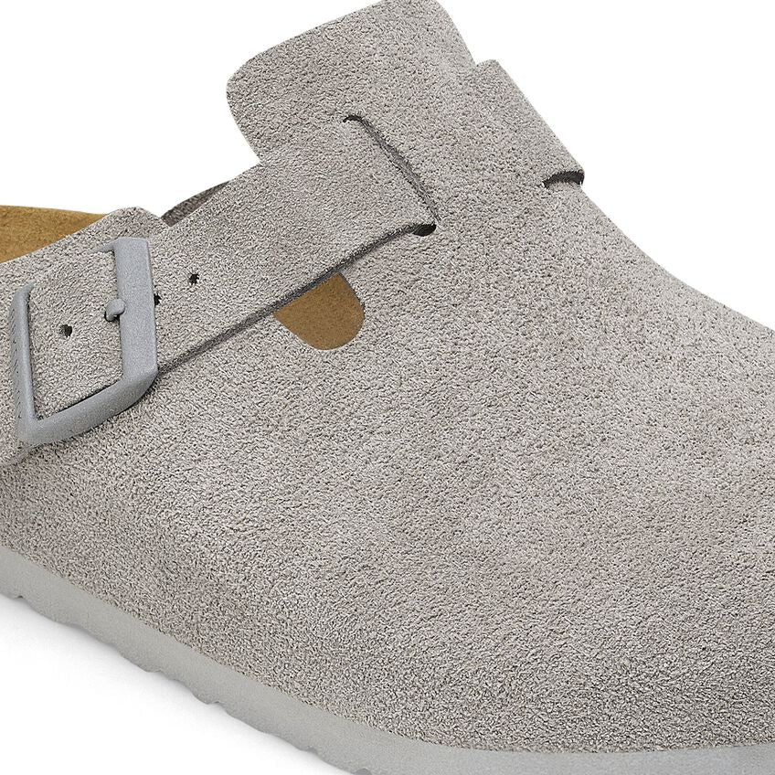 Birkenstock W Boston Suede Narrow - Stone Coin