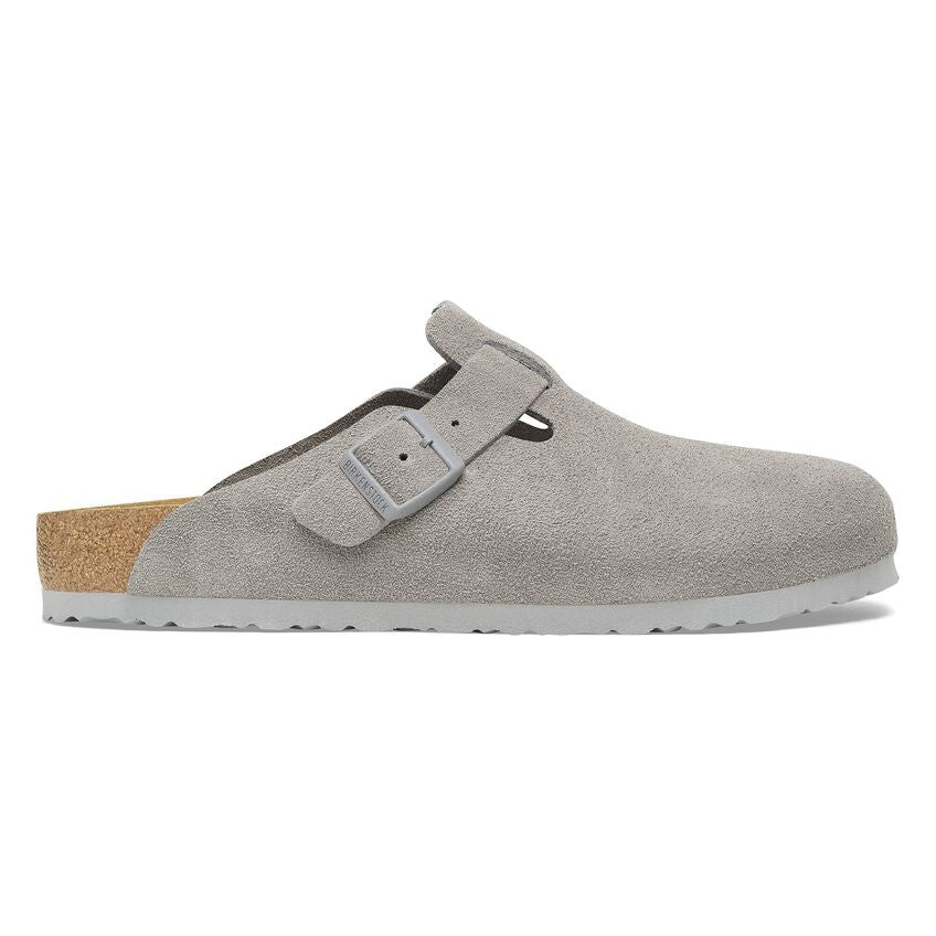 Birkenstock W Boston Suede Narrow - Stone Coin