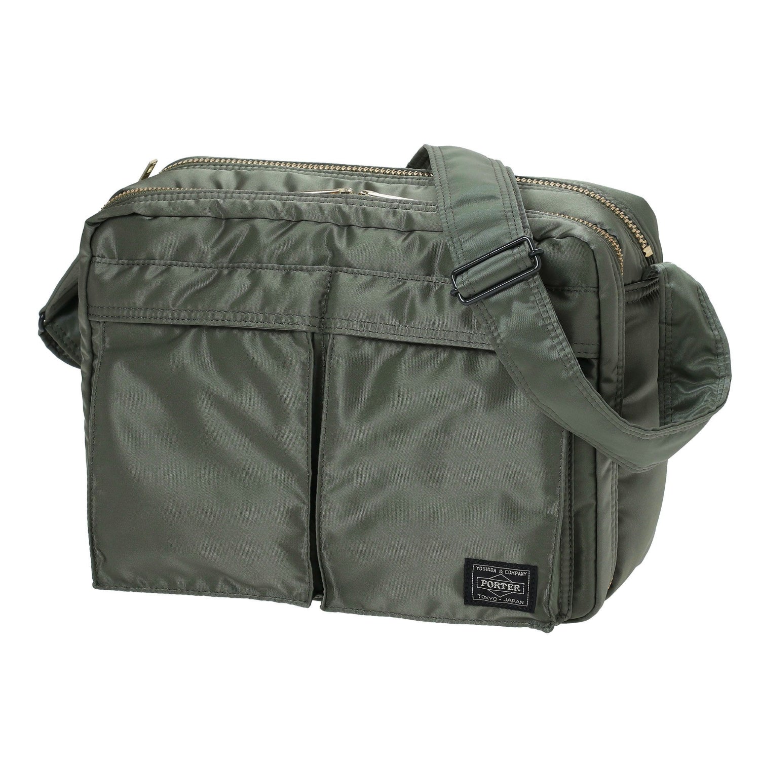 TANKER SHOULDER BAG (L) - SAGE GREEN I PORTER YOSHIDA - Momentum 