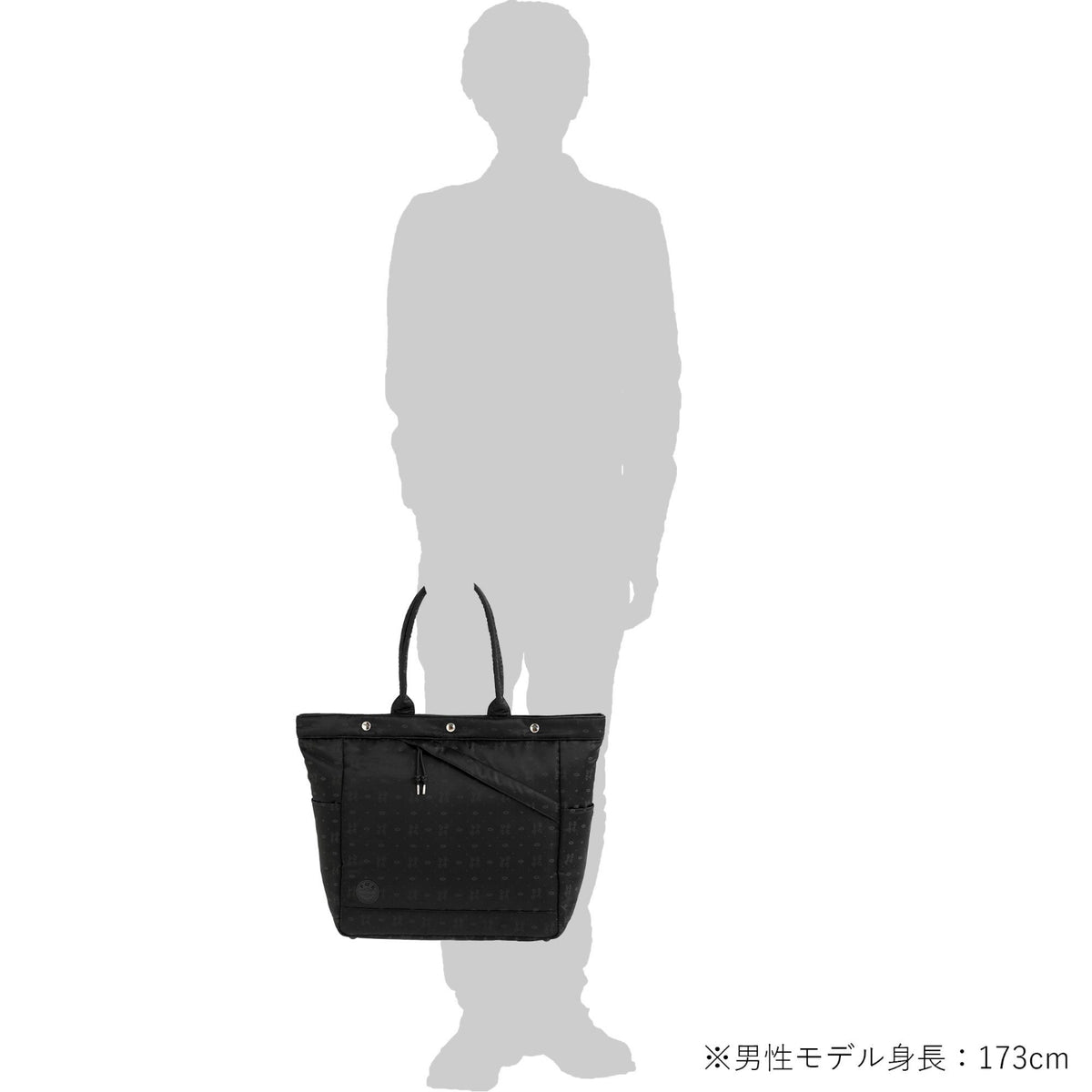 POTR MONOGRAM TOTE BAG - BLACK