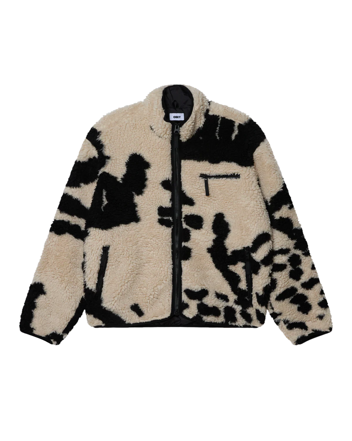 Obey Shaggy Sherpa Jacket Clay Multi