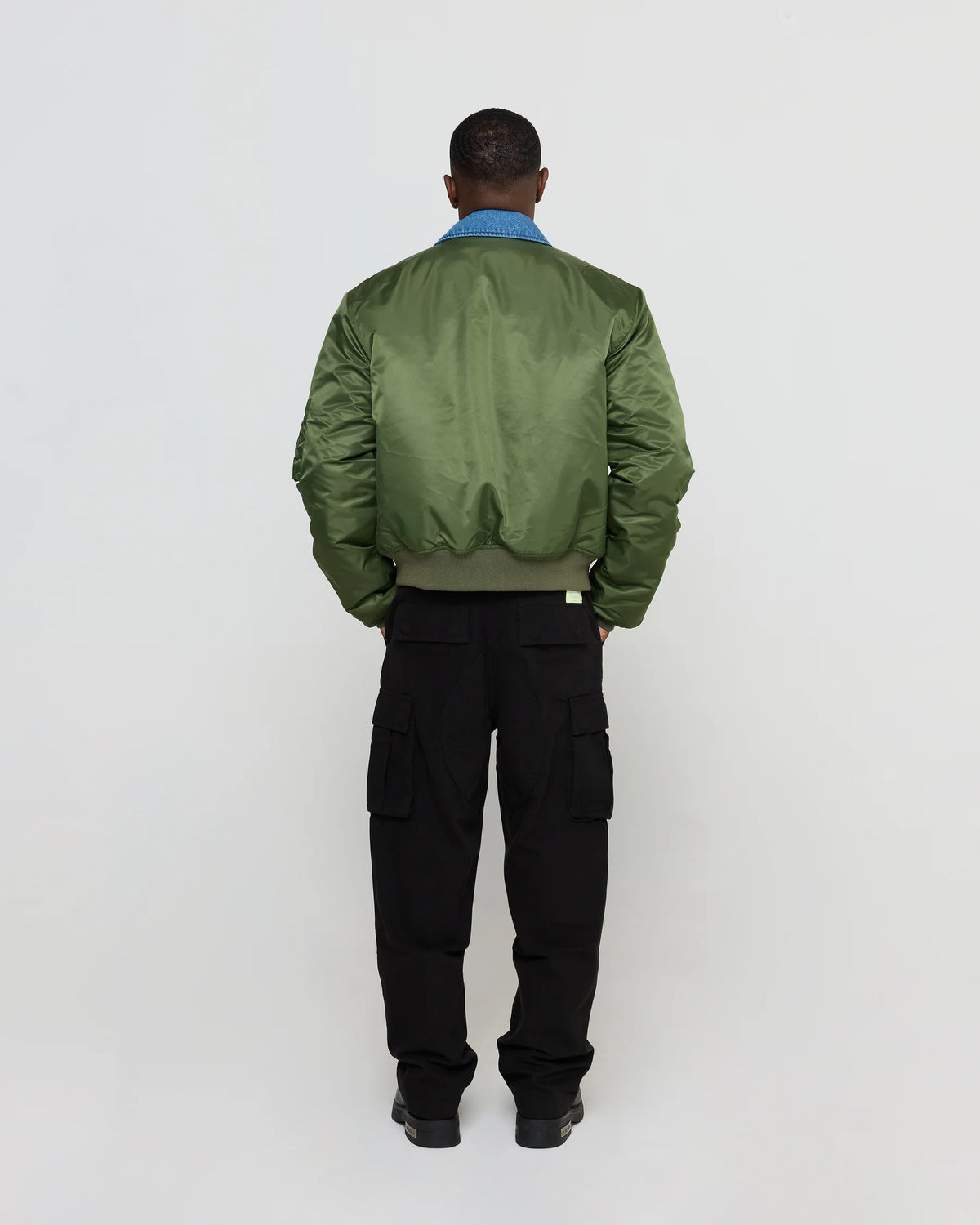 SUPERVSN Contrast Flight Jacket Olive