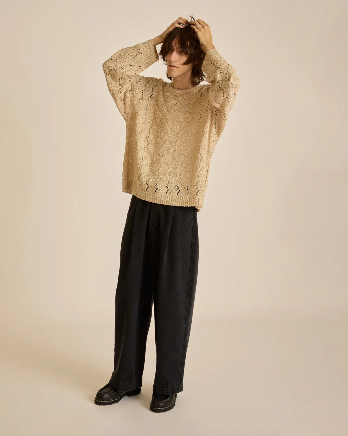 【mnem】Bohemian Strap Punching Knit Mandala Crafts Bohemian Belt - Handmade Woven Hemp Waist