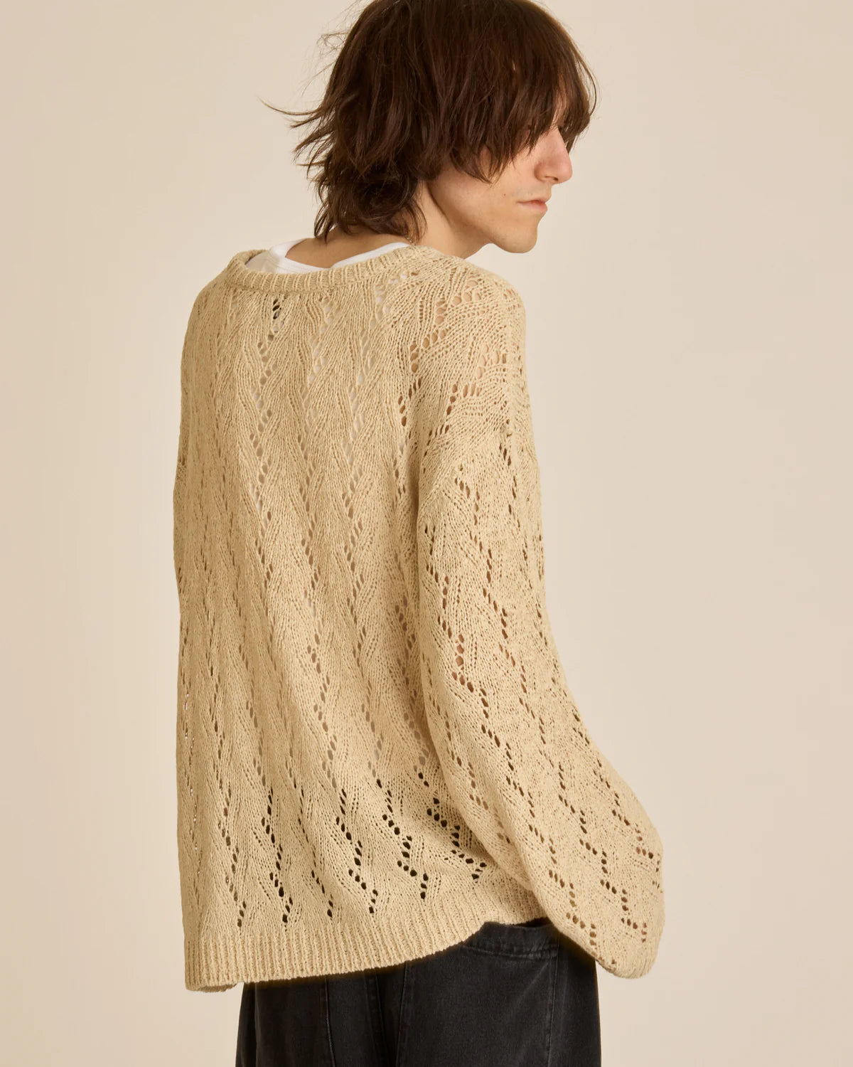 Obey Shimoda Tape Yarn Sweater Natural I Momentum - Momentum Clothing