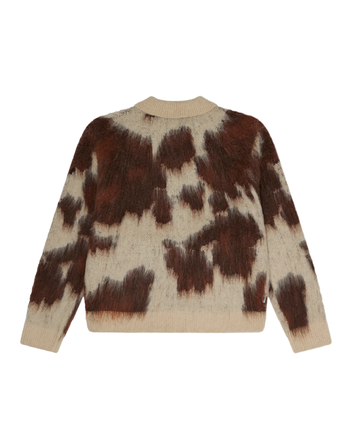 Obey Cow Pattern Zip Sweater Cow Multi 