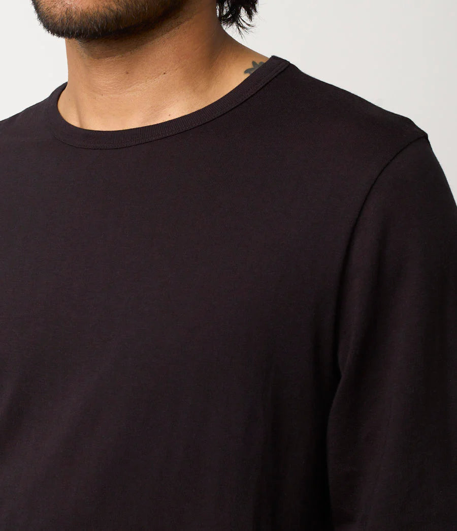 Merz B. Schwanen Loopwheeled Classic Fit Lightweight Longsleeve Deep Black