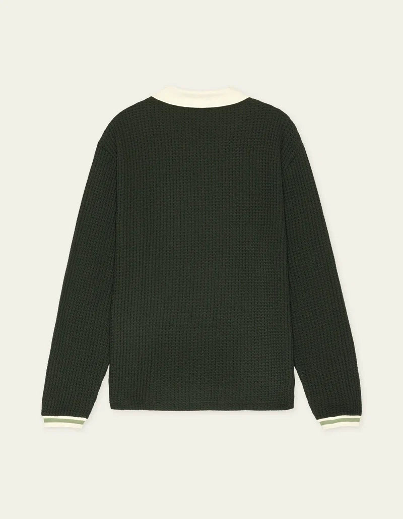 Les Deux Waffle LS Football Jersey Rosin Green
