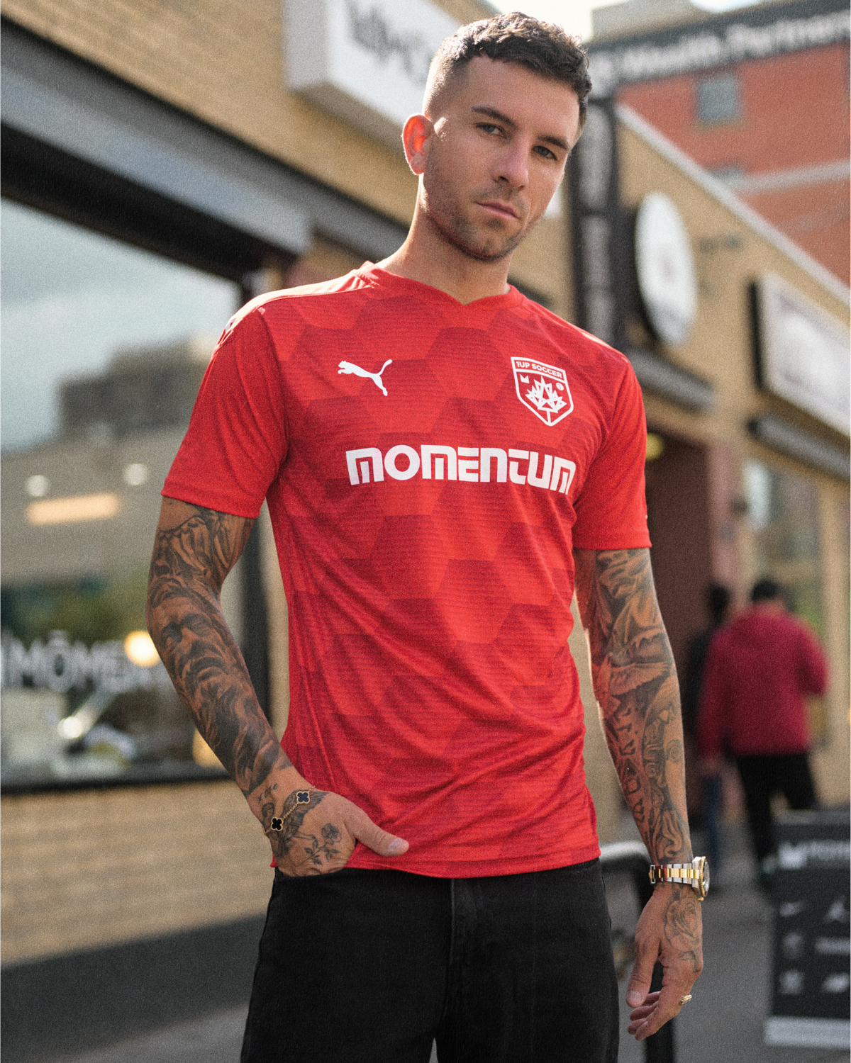1UP X MOMENTUM JERSEY - PUMA RED 