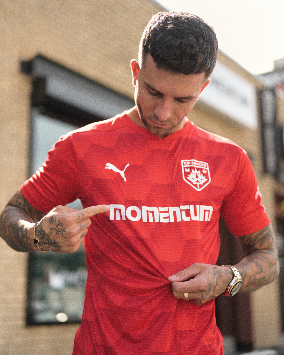 1UP X MOMENTUM JERSEY - PUMA RED 