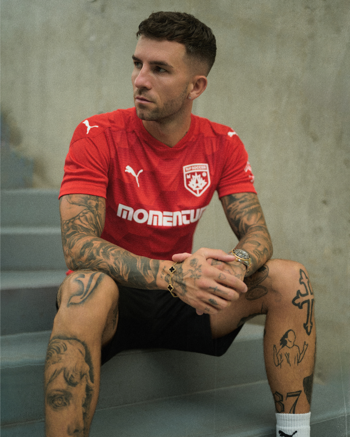 1UP X MOMENTUM JERSEY - PUMA RED 