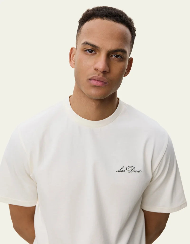 Les Deux Signature Print T-Shirt Light Ivory