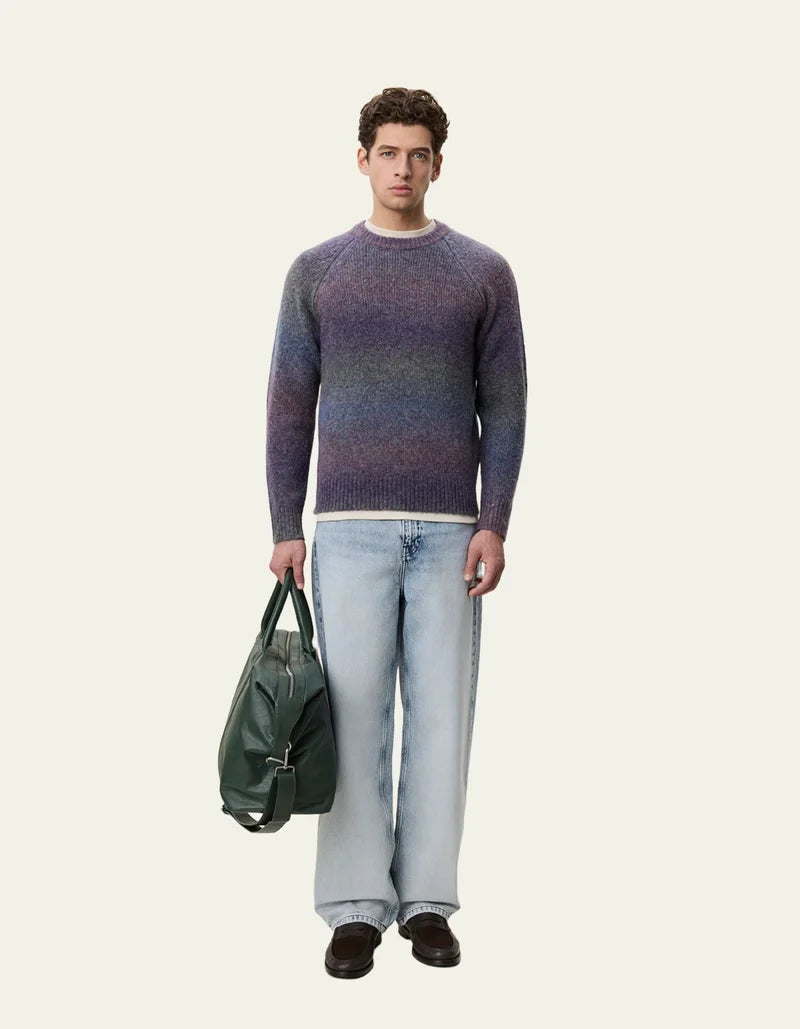 Gradient Roundneck Knit Spiced Plum Purple