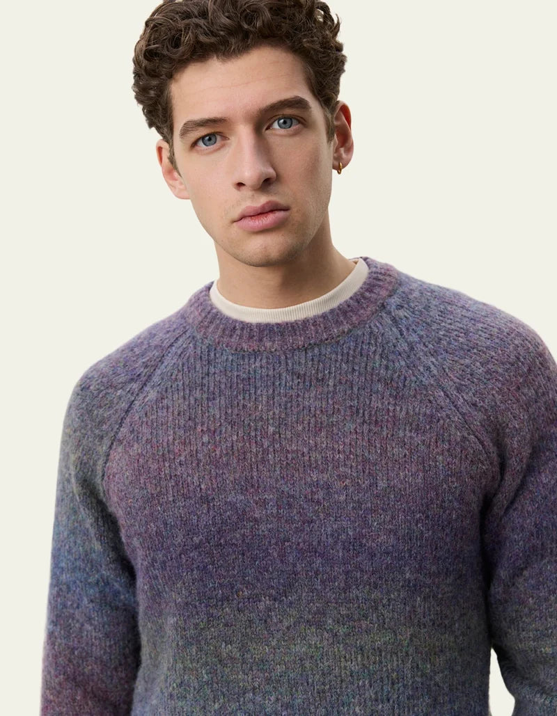 Gradient Roundneck Knit Spiced Plum Purple