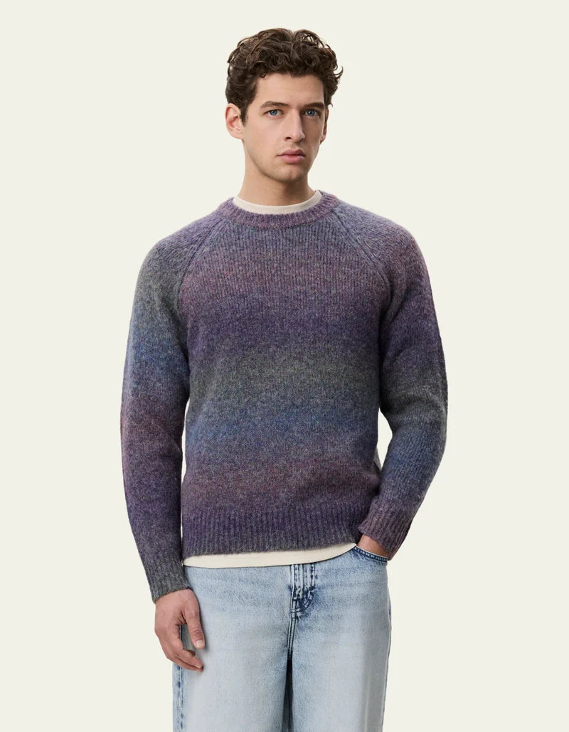 Gradient Roundneck Knit Spiced Plum Purple