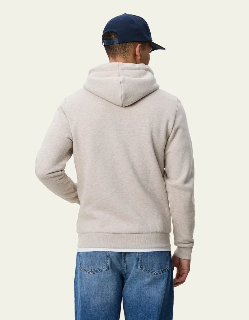 Les Deux Zipper Hoodie Light Sand Melange
