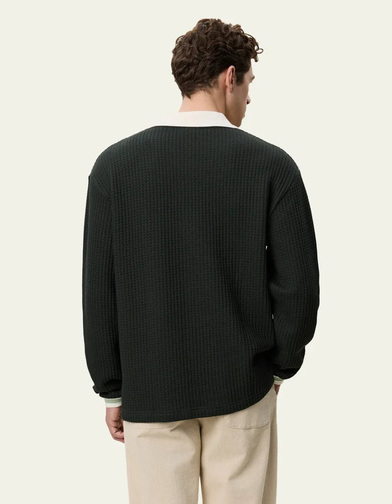 Les Deux Waffle LS Football Jersey Rosin Green