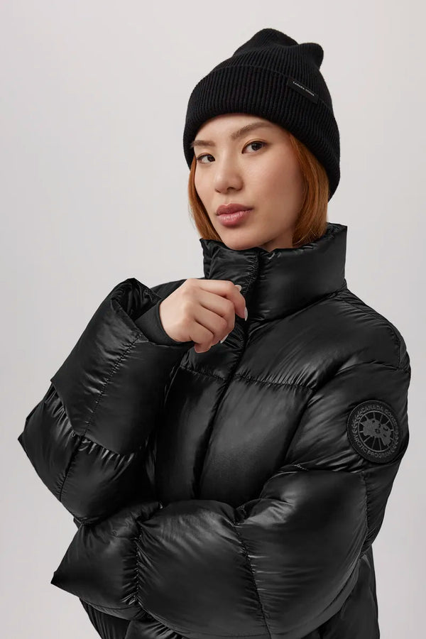 W CYPRESS CROPPED PUFFER BLACK LABEL - BLACK I CANADA GOOSE