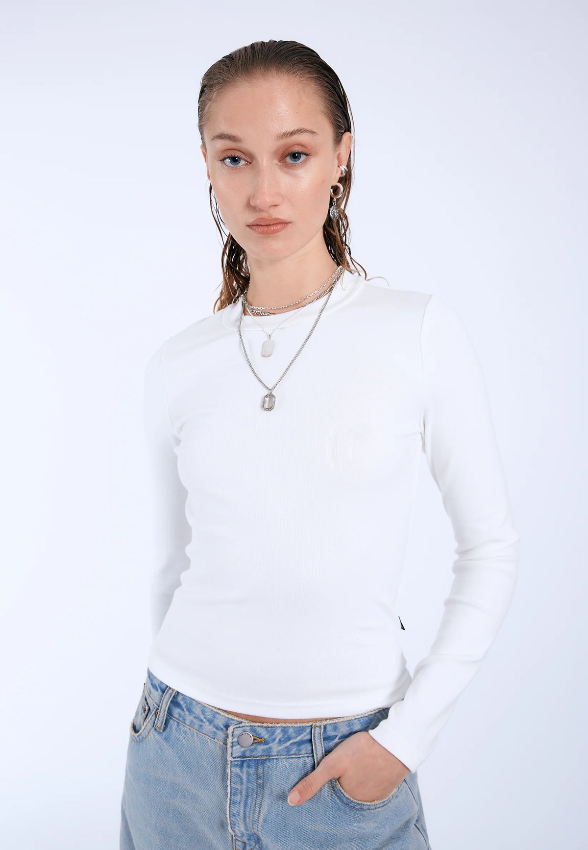 Dr. Denim W Stella Top Off White