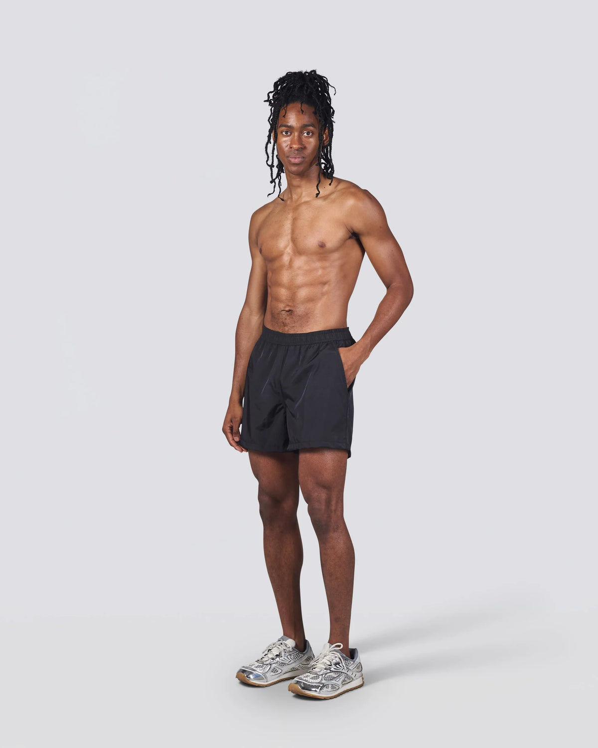 Bather Iridescent Black Modern Trunk Black