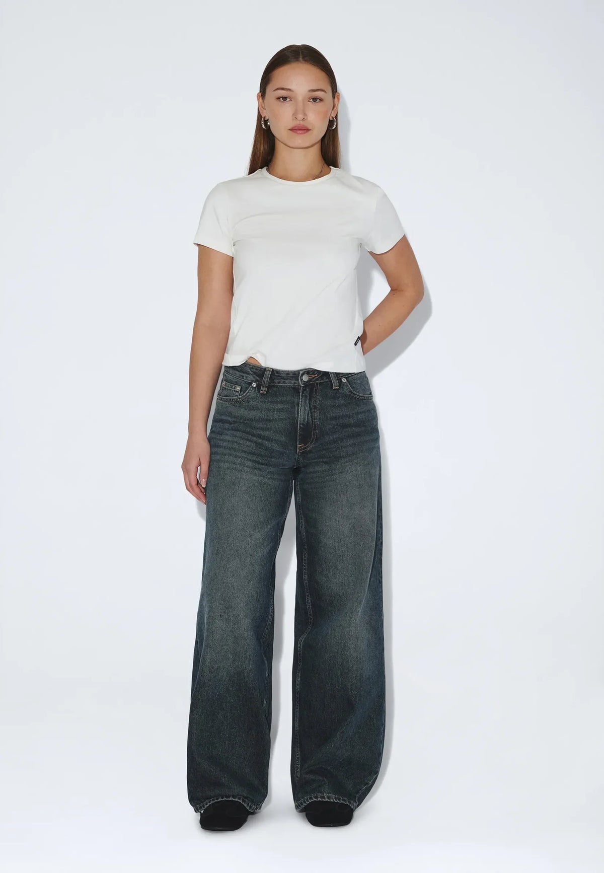 Dr.Denim W Ary Low Baggy Jean Kodiak Dark Fade