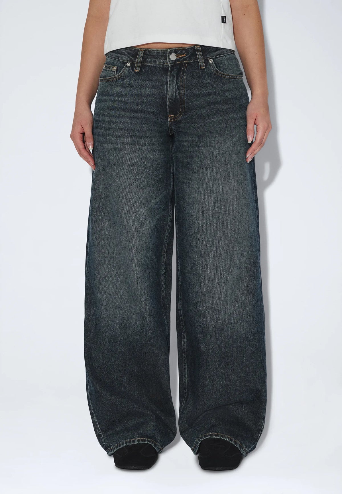 Dr.Denim W Ary Low Baggy Jean Kodiak Dark Fade