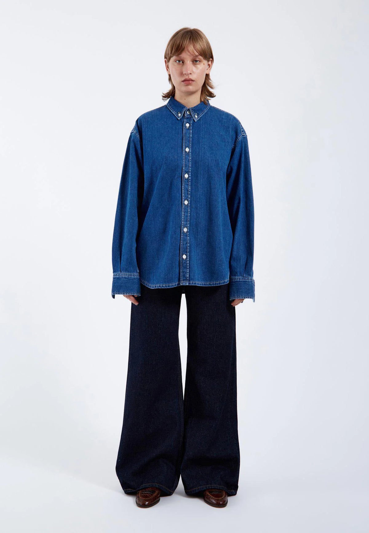 Dr.Denim W Ray Denim Shirt Mid Retro