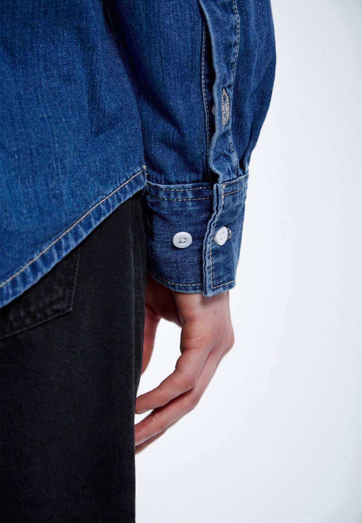 Dr.Denim W Ray Denim Shirt Mid Retro