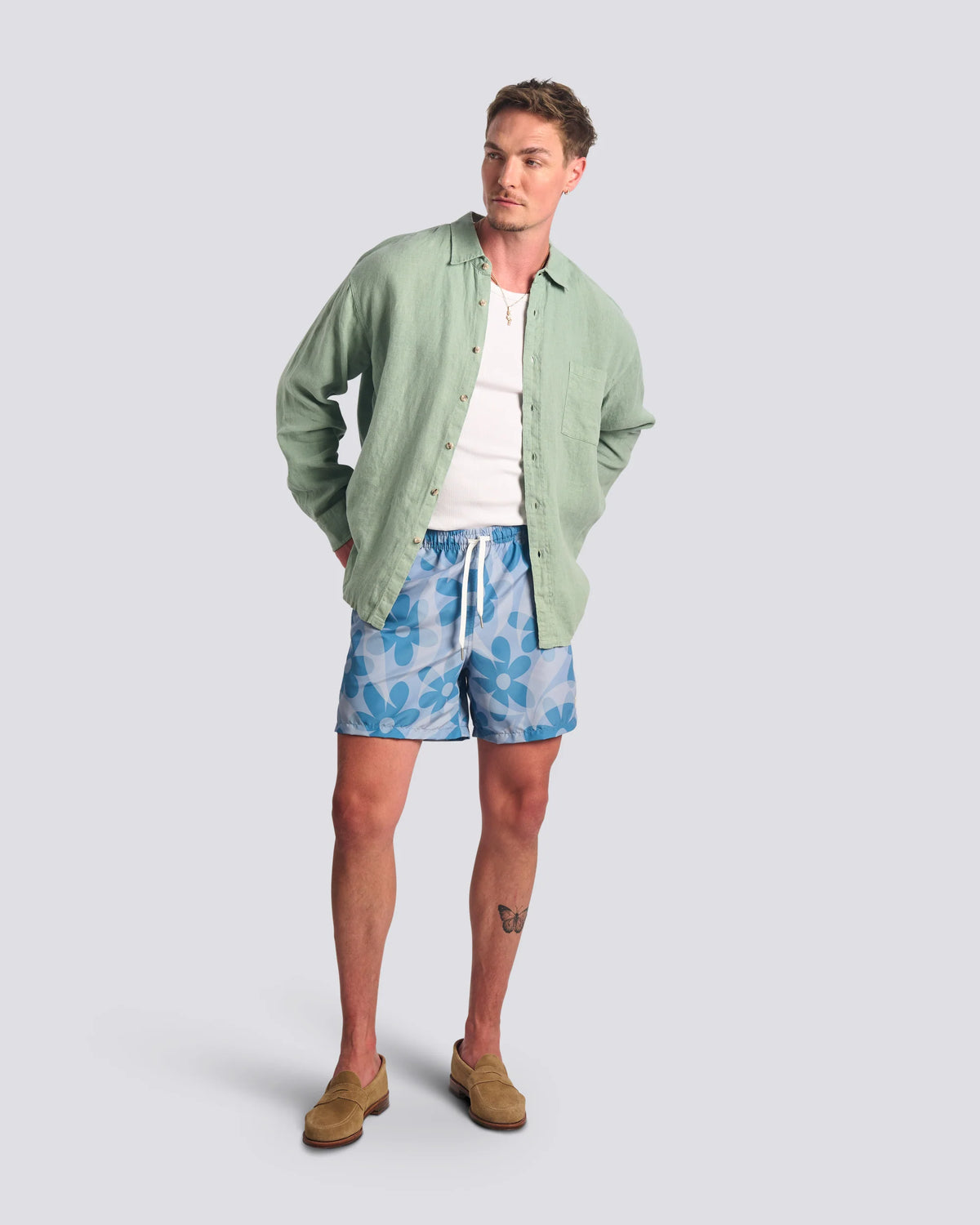 Bather Grotto Daisy Trip Swim Trunk
